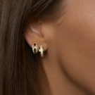 Forgylte sølvkreoler med zirkonia thumbnail