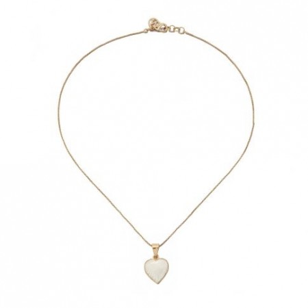 Nora Norway Enamel Heart, hvit/gull