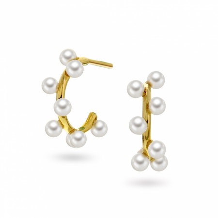 Øredobber i sølv med ferskvannsperle